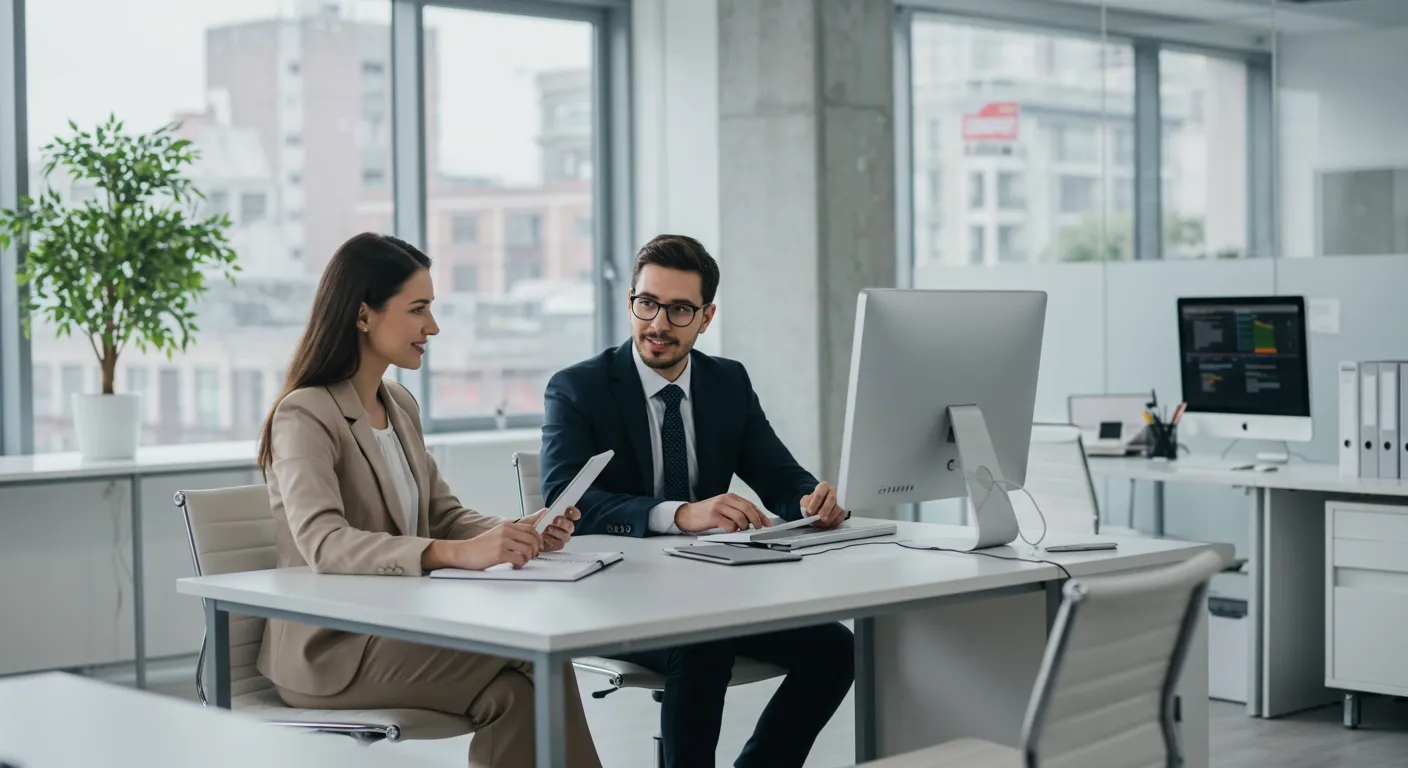 Portrait of the advisor in an office